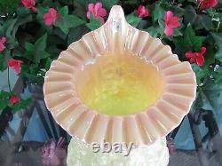 Fenton Large Burmese JIP Poppy Show Vase, RARE, HTF