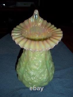 Fenton Large Burmese JIP Poppy Show Vase, RARE, HTF