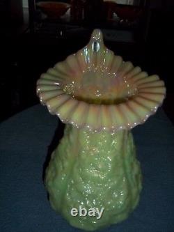 Fenton Large Burmese JIP Poppy Show Vase, RARE, HTF