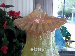 Fenton Large Burmese JIP Poppy Show Vase, RARE, HTF