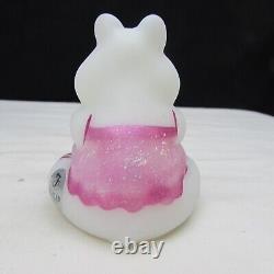 Fenton Opal Satin Pink Dress Hand Painted Hippo Special Order LE 2008 C2567