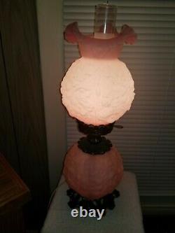 Fenton Pink Rosalene Poppy Gone With The Wind GWTW Lamp