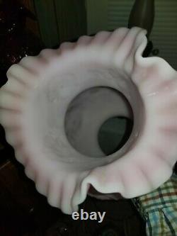 Fenton Pink Rosalene Poppy Gone With The Wind GWTW Lamp