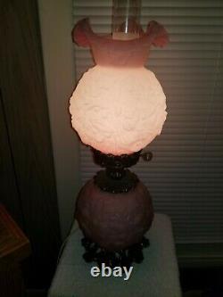 Fenton Pink Rosalene Poppy Gone With The Wind GWTW Lamp