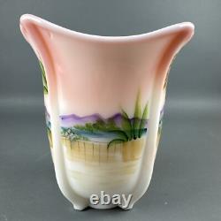 Fenton Rosalene Pink Art Glass Vase American Gallery Series Artist Signed