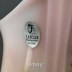 Fenton Rosalene Pink Art Glass Vase American Gallery Series Artist Signed