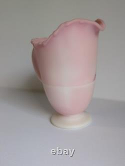 Fenton Rosaline Pink Art Glass Pitcher Signed Shelly Fenton, D Frederick