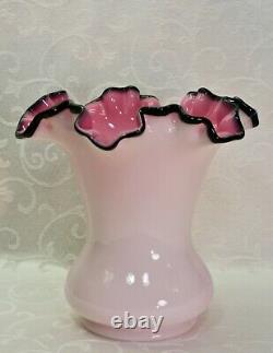 Fenton, Vase, Black Rose Glass