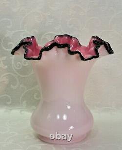 Fenton, Vase, Black Rose Glass