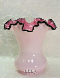 Fenton, Vase, Black Rose Glass
