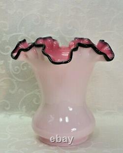 Fenton, Vase, Black Rose Glass