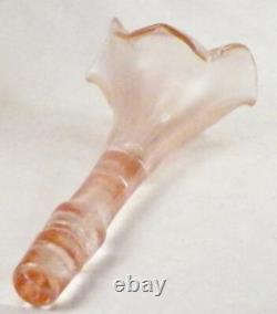 Fenton Velva Rose Epergne Horn Art Glass Pink Iridescent 9.25in #2