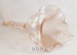 Fenton Velva Rose Epergne Horn Art Glass Pink Iridescent 9 in #1