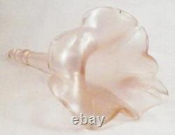 Fenton Velva Rose Epergne Horn Art Glass Pink Iridescent 9 in #1