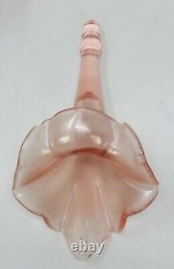 Fenton Velva Rose Stretch Glass Epergne 5 Pc Bowl with 4 Horns 75th Anniversary Ed