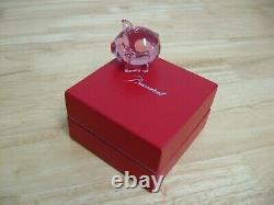 Figurine by Baccarat Pig / Babe Pink French Crystal NIB