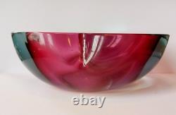 Flavio Poli Murano Sommerso art glass Mid-century modern dish Italian 1960s