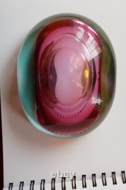 Flavio Poli Murano Sommerso art glass Mid-century modern dish Italian 1960s