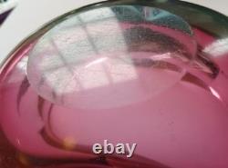 Flavio Poli Murano Sommerso art glass Mid-century modern dish Italian 1960s