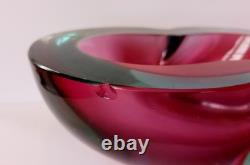 Flavio Poli Murano Sommerso art glass Mid-century modern dish Italian 1960s