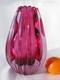 Flavio Poli Seguso Vetri Darte Model No 12024 Pink Lilac Ribbed Glass Vase 1958