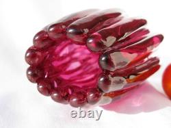 Flavio Poli Seguso Vetri Darte Model No 12024 Pink Lilac Ribbed Glass Vase 1958