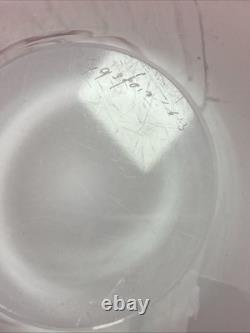 Flygsfors Coquille Glass Bowl Pink Paul Keldev Signed 1963