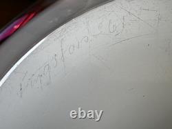 Flygsfors Paul Kedelv Coquille Signed Swedish Large Glass Bowl Centerpiece