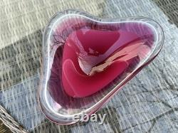 Flygsfors Paul Kedelv Coquille Signed Swedish Large Glass Bowl Centerpiece