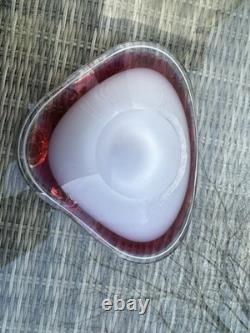 Flygsfors Paul Kedelv Coquille Signed Swedish Large Glass Bowl Centerpiece