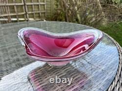 Flygsfors Paul Kedelv Coquille Signed Swedish Large Glass Bowl Centerpiece