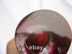 Flygsfors Vintage Art Glass Pink Vase Designed by Paul Kedelv Pink Signed 1960