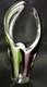 Flygsfors Vintage Art Glass Red and Green Vase by Paul Kedelv Signed 1963