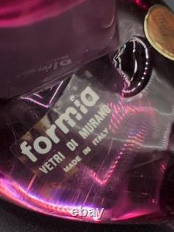 Formia Murano Art Glass San Marco Dove Bird Pink