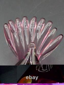 Formia Murano Art Glass San Marco Dove Bird Pink