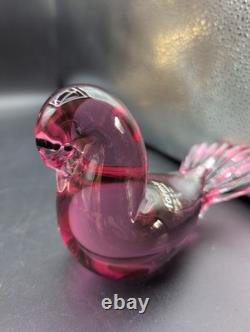 Formia Murano Art Glass San Marco Dove Bird Pink
