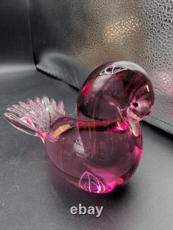 Formia Murano Art Glass San Marco Dove Bird Pink