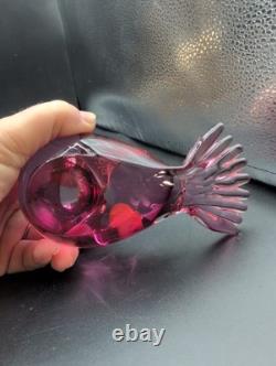 Formia Murano Art Glass San Marco Dove Bird Pink