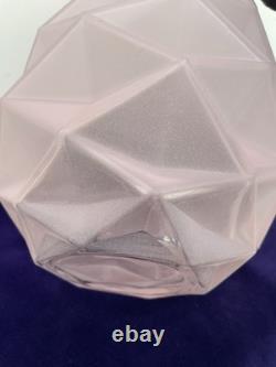 French Art Deco Pink Frosted Glass Vase (14)