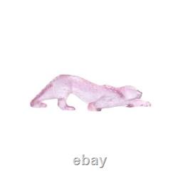 GENUINE LALIQUE Panther Zeila Nebula Rose Pink Luster 10801900 FREE UK DELIVERY