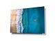 GLASS WALL ART POSTER Digital Printed Stunning HD BLUE OCEAN BEACH AND PINK RING