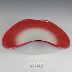 Galliano Ferro Murano Large Pink & Opalescent White Glass Bowl