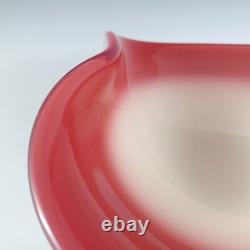 Galliano Ferro Murano Large Pink & Opalescent White Glass Bowl
