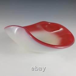 Galliano Ferro Murano Large Pink & Opalescent White Glass Bowl