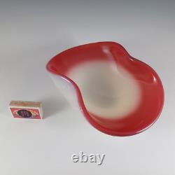 Galliano Ferro Murano Large Pink & Opalescent White Glass Bowl