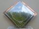 Genuine Art Deco Geometric Peach Pink Champagne Glass Etched Mirror FREE UK P&P