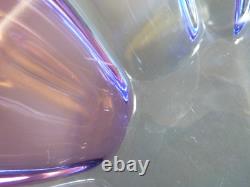 Genuine Walther Glas Glass Bowl Large Triangle Blue Pink 13 Retro Murano Style