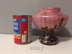 Glass Cameo Vase Art Pink