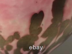 Glass Cameo Vase Art Pink