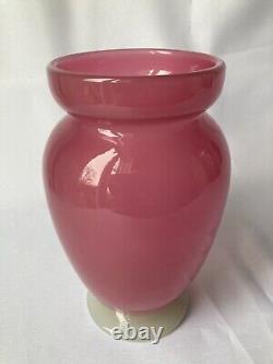 Glass, Hand Blown Vase, Pink Alabaster, By Stevens & Williams, c1930s, VGC